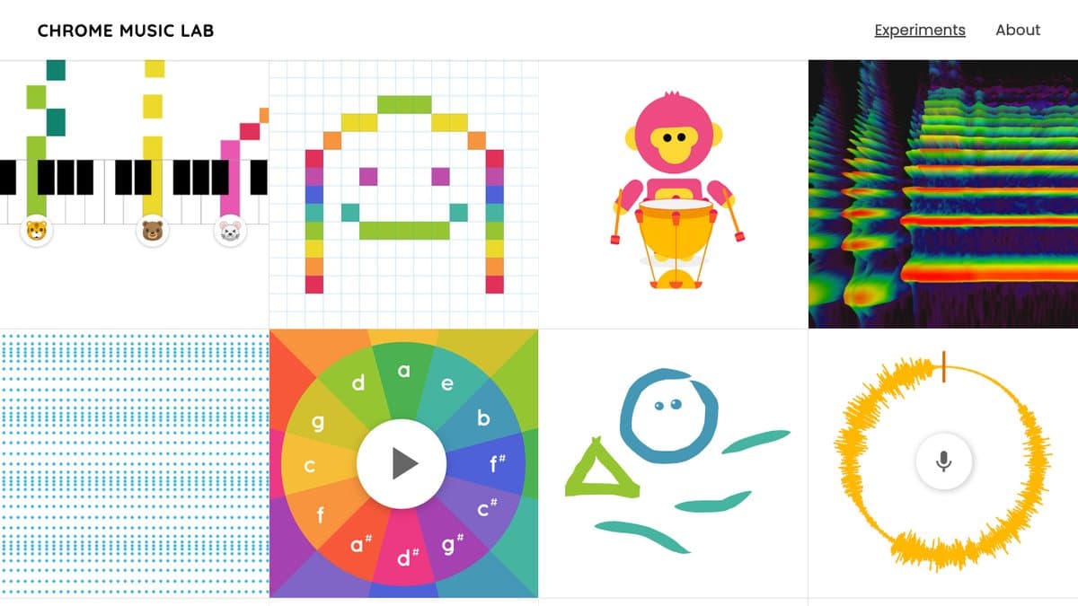 Chrome Music Lab website