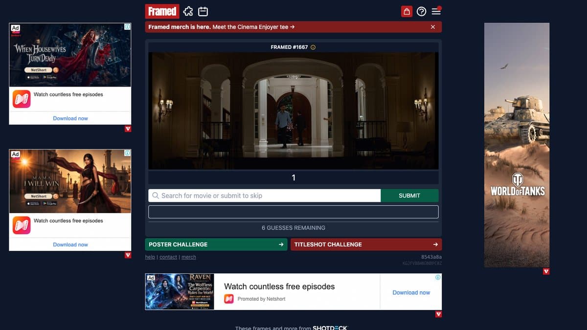 Framed website