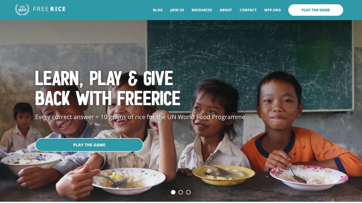 Freerice website