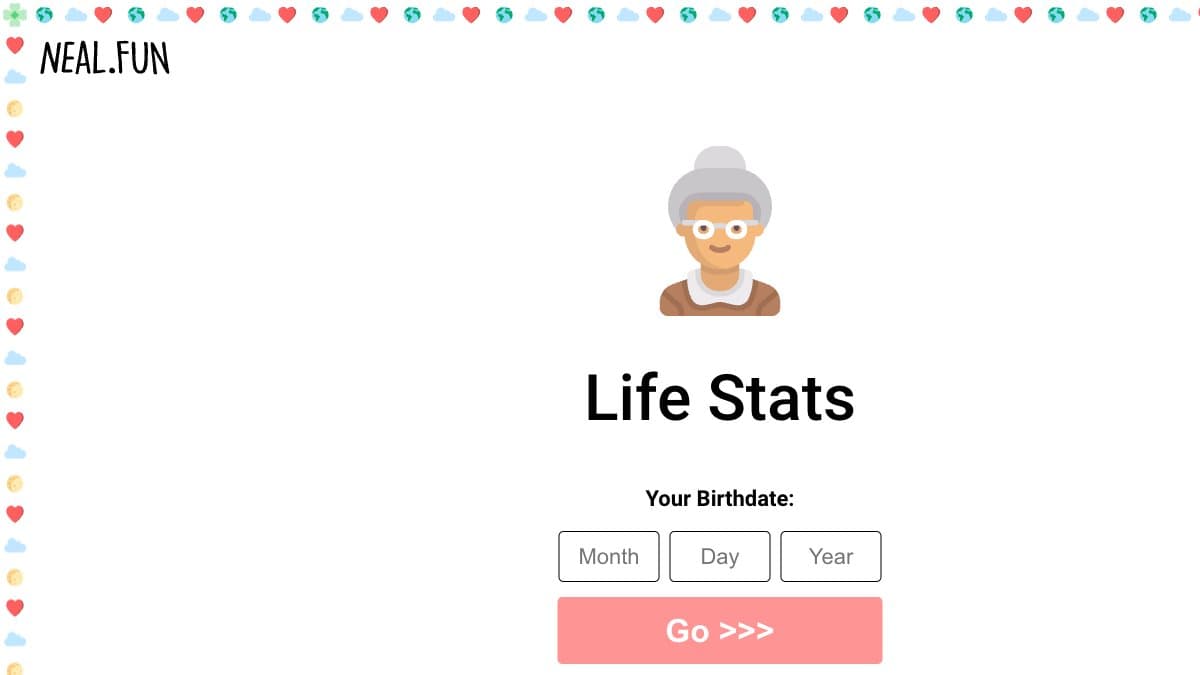 Life Stats website