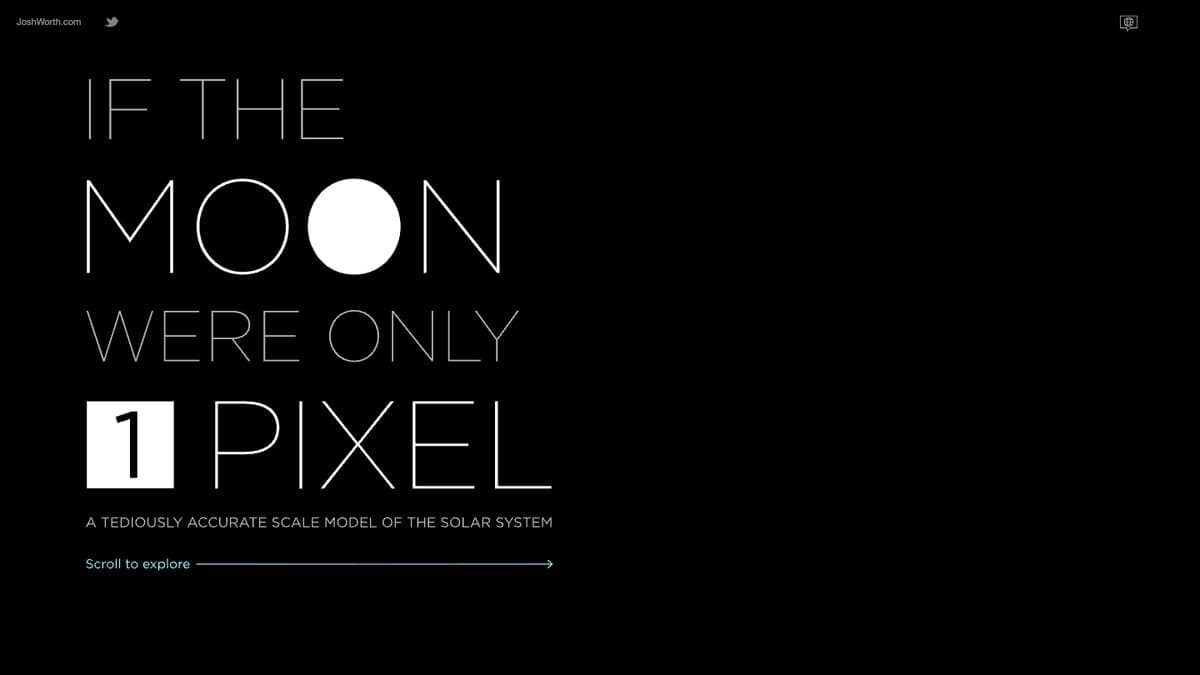 If the Moon Were Only 1 Pixel website