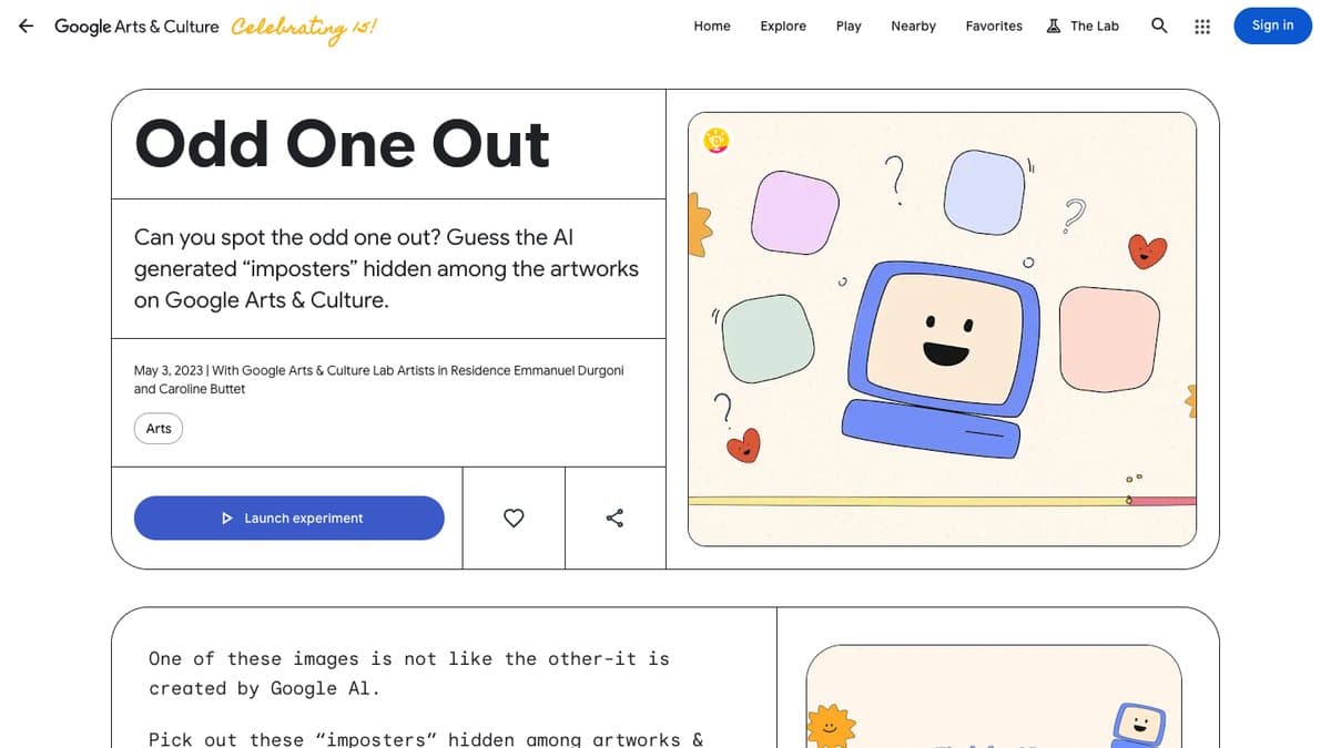 Odd One Out website