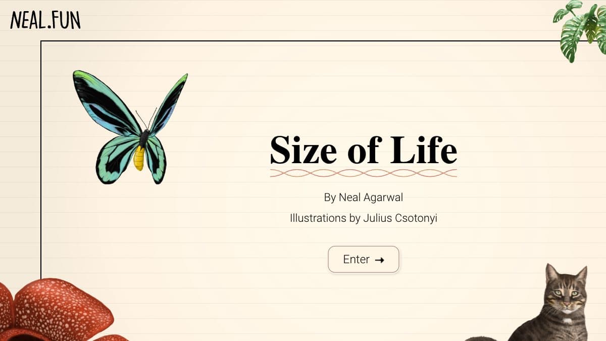 Size of Life website