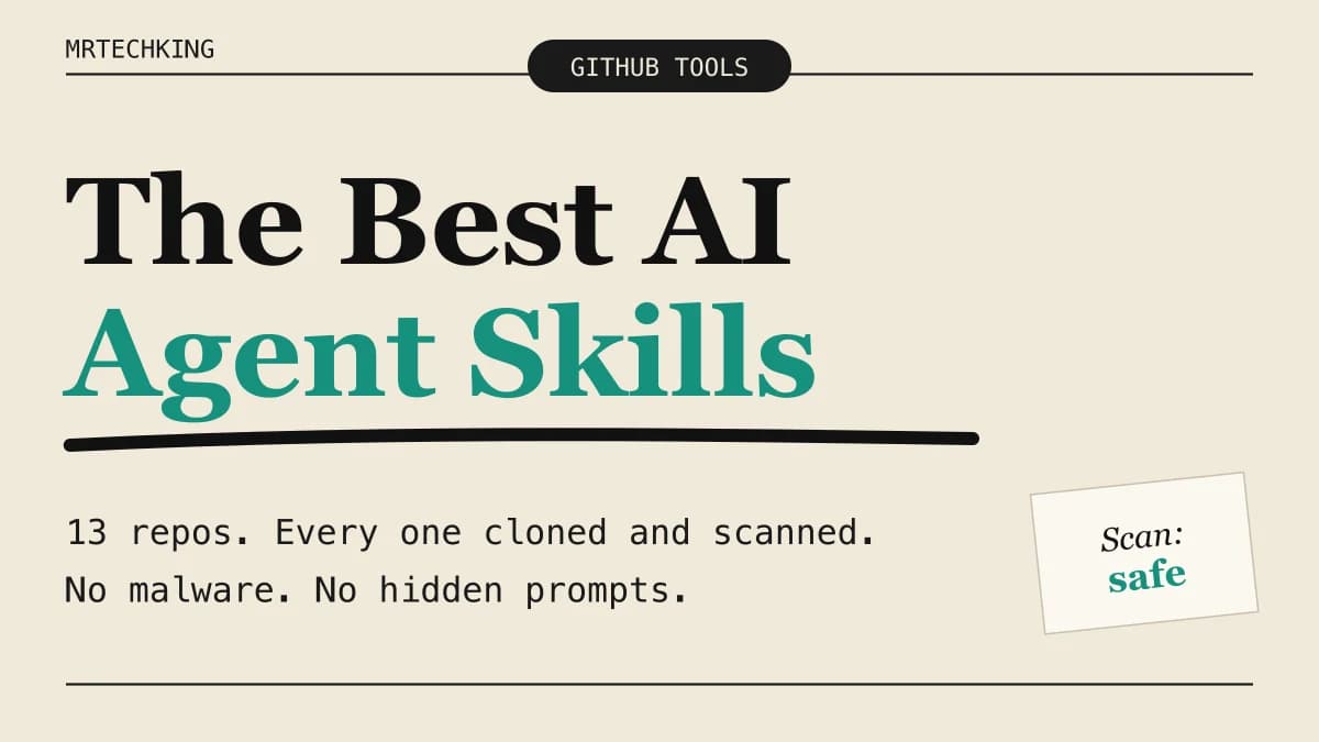 The best AI agent skills on GitHub, scanned for malware