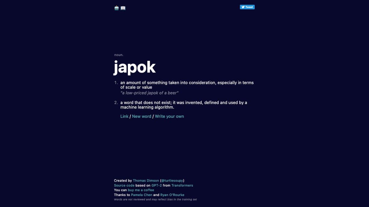 This Word Does Not Exist website