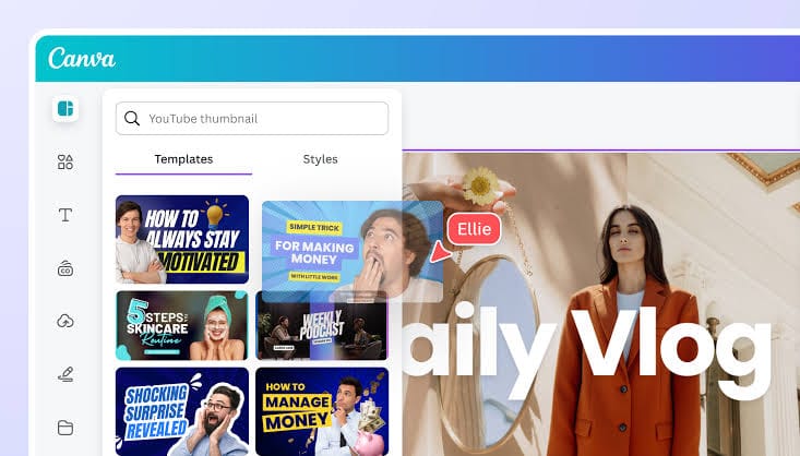 Designing a Thumbnail in Canva