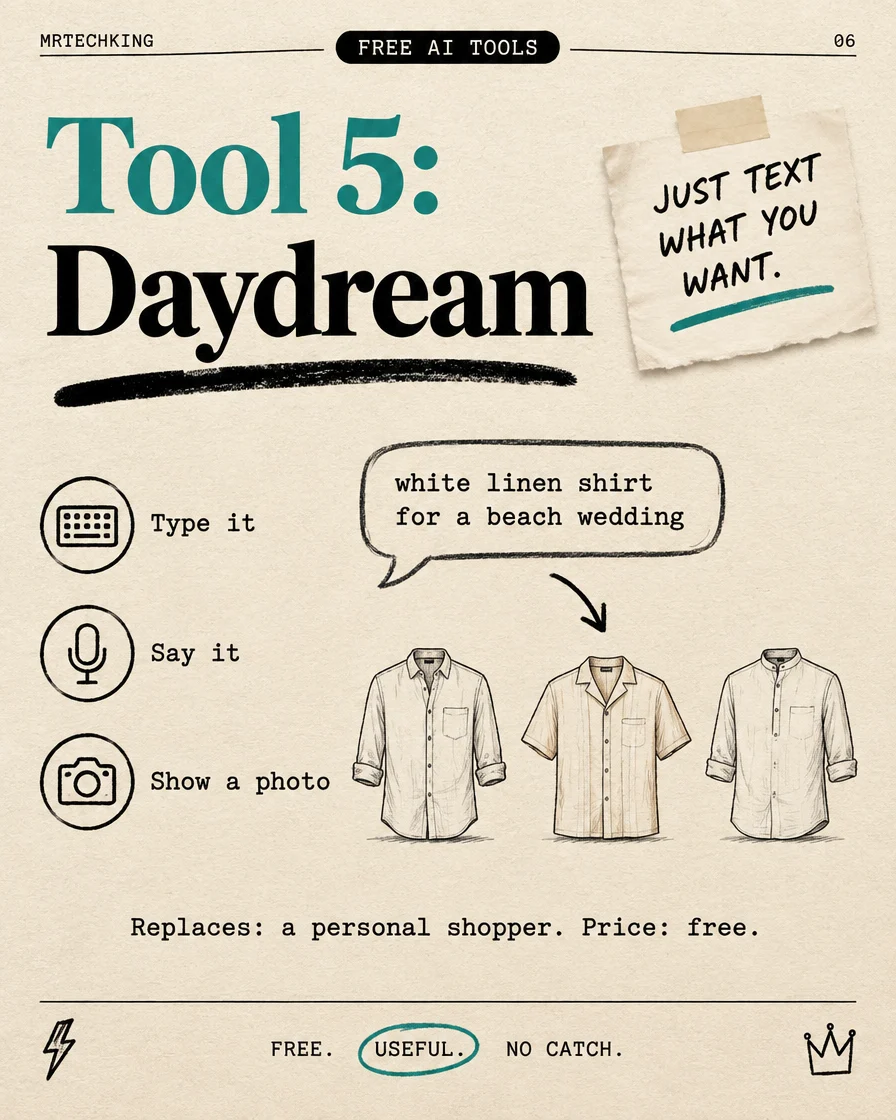 Daydream: type, say or show a photo of what you want to wear