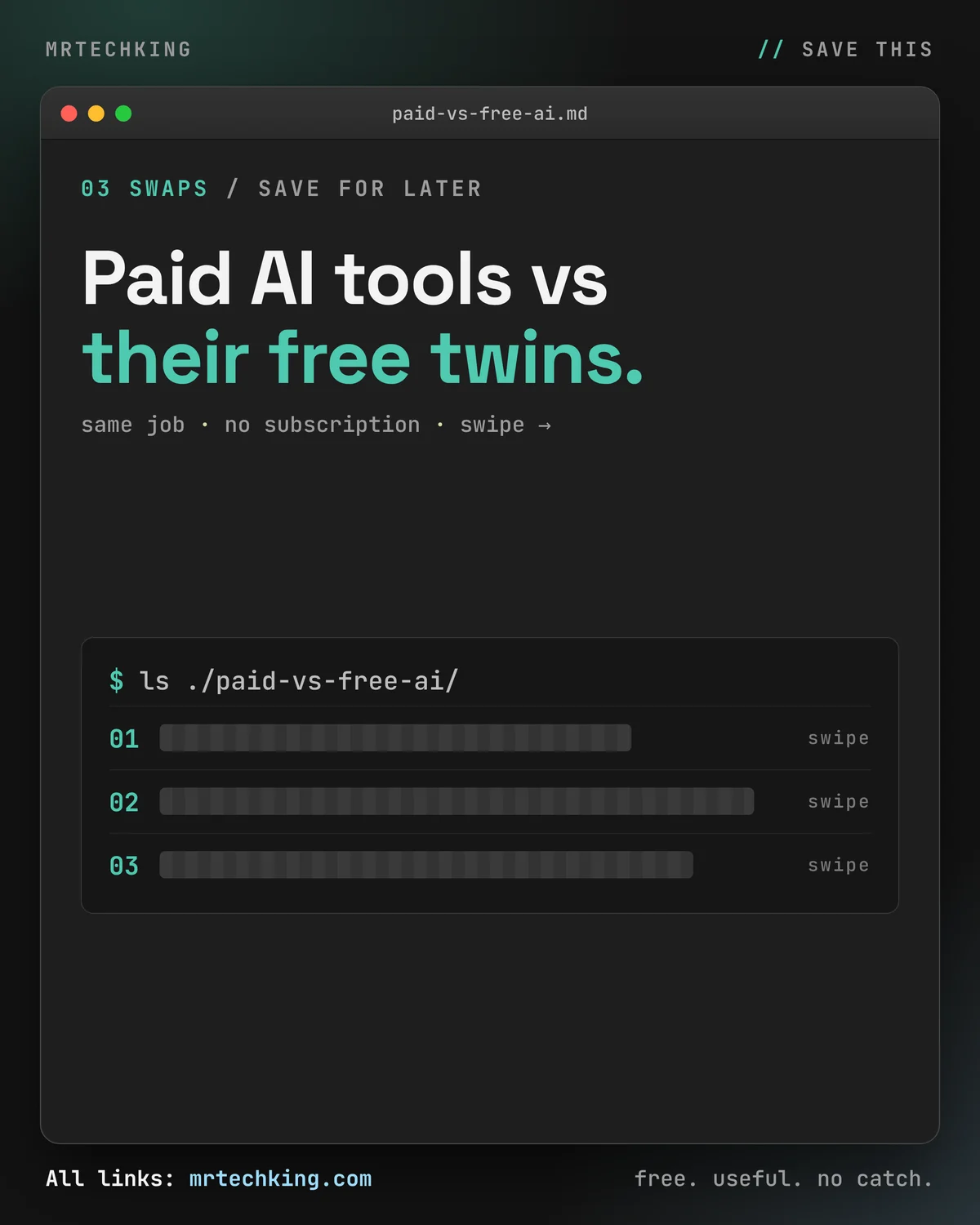 Paid AI tools vs their free twins: same job, no subscription