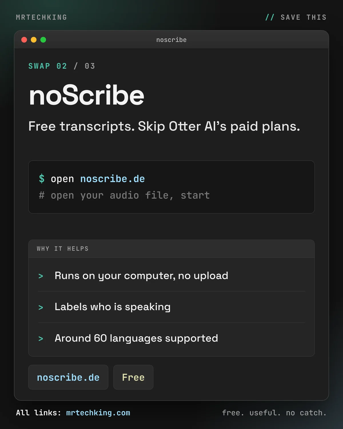 noScribe: free transcripts on your own computer, skip Otter AI's paid plans